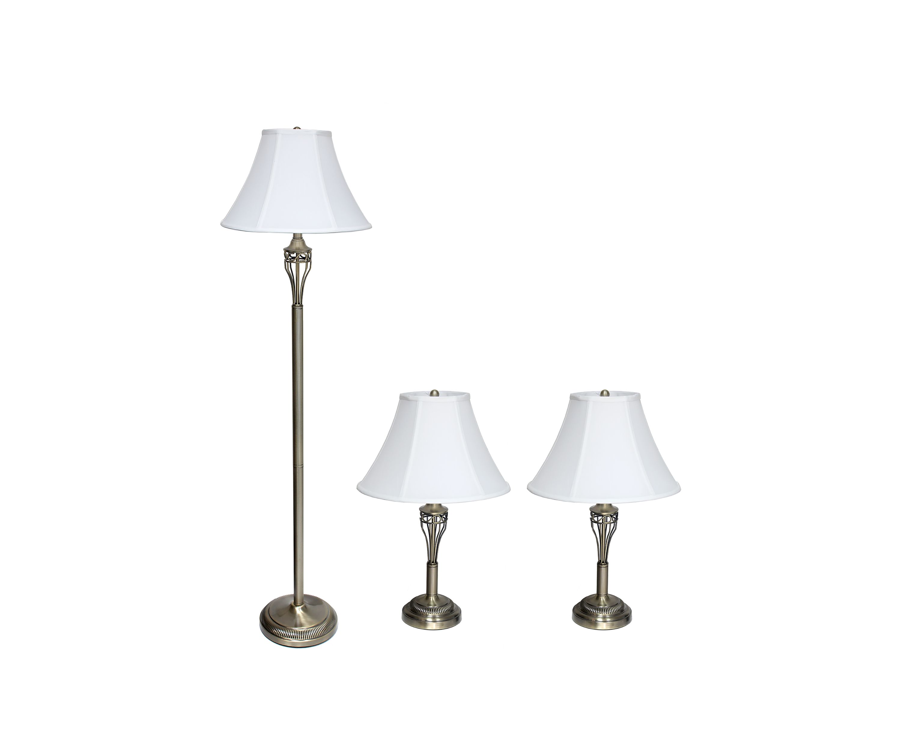 Antique Brass Lamp Set 3-Pack