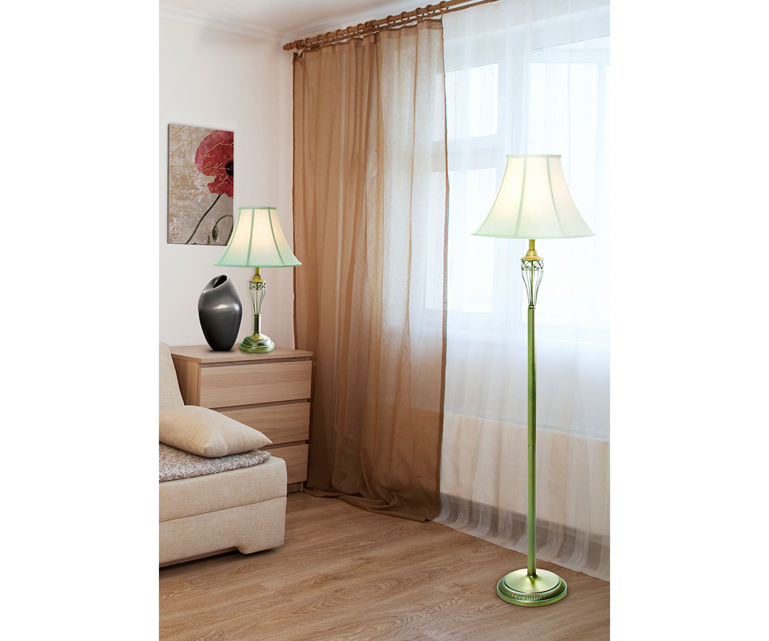 Antique Brass Lamp Set 3-Pack