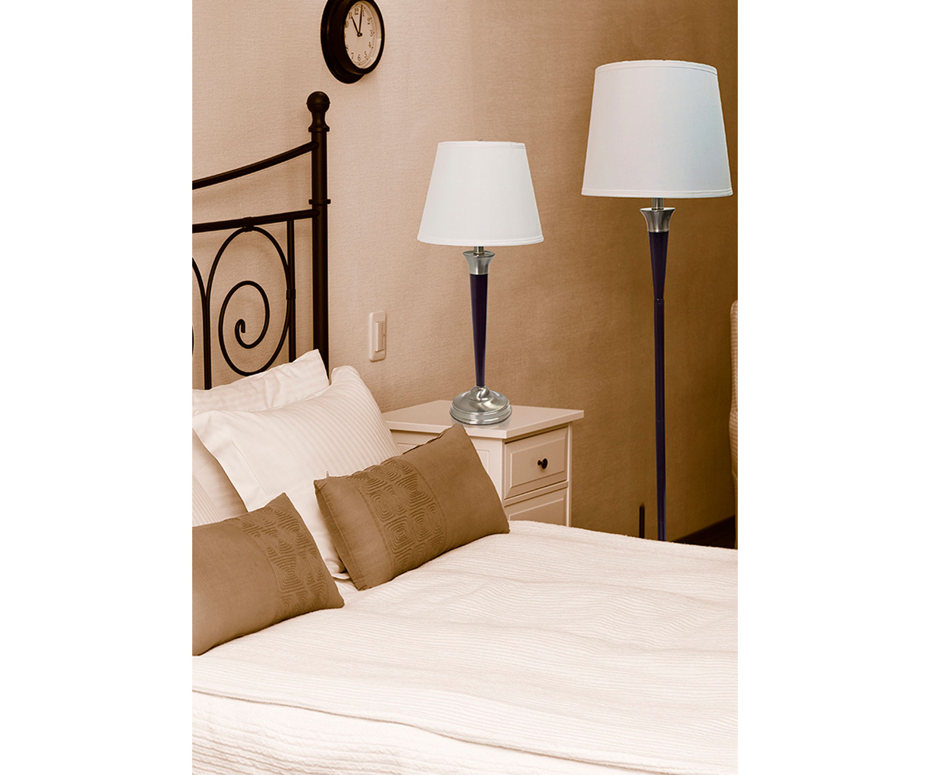 Malbec Black and Brushed Nickel 3 Pack Lamp Set (2 Table Lamps, 1 Floor Lamp)