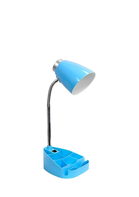 Limelights Gooseneck Organizer Desk Lamp with iPad Tablet