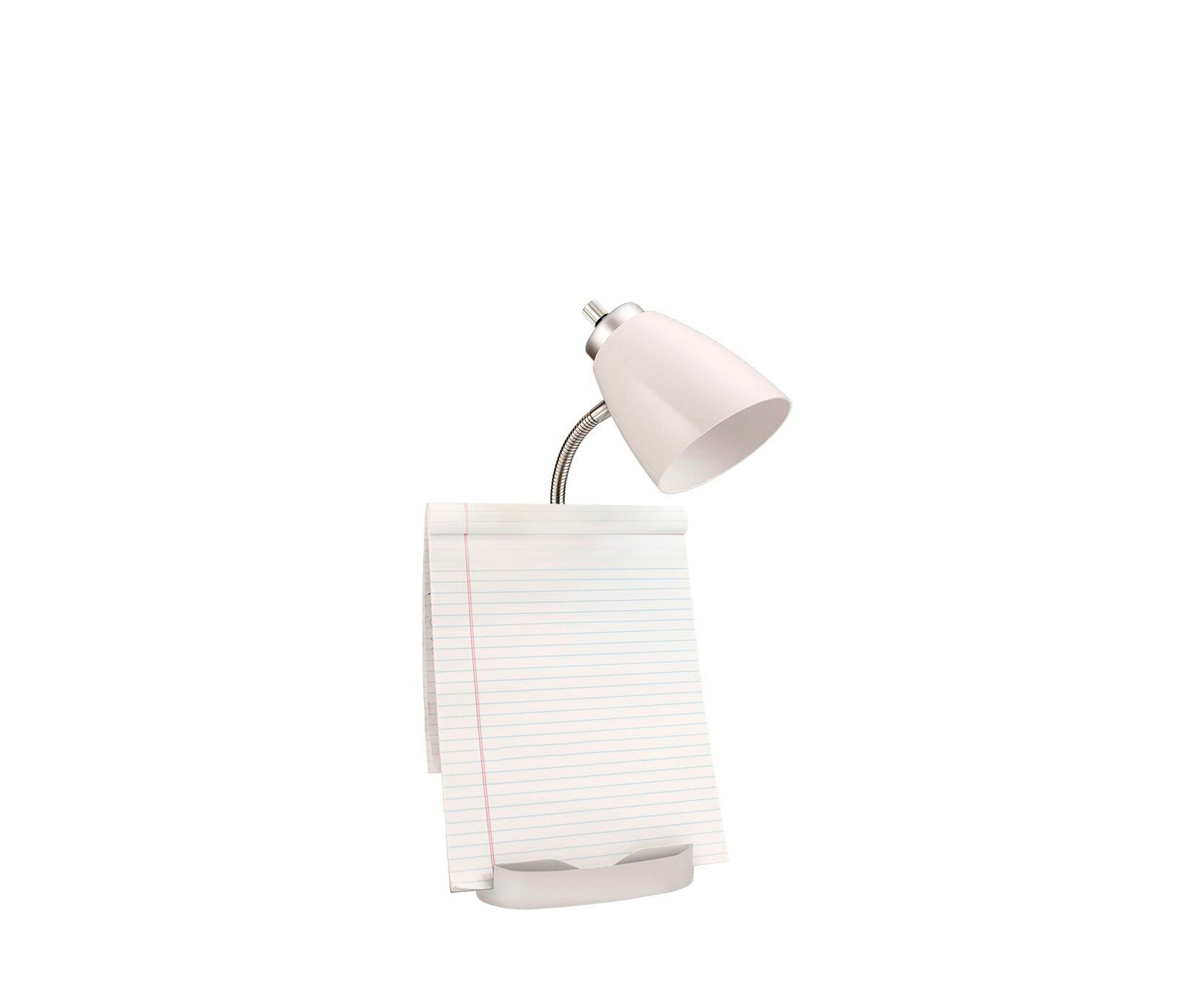 Gooseneck Organizer Desk Lamp with Holder and USB Port