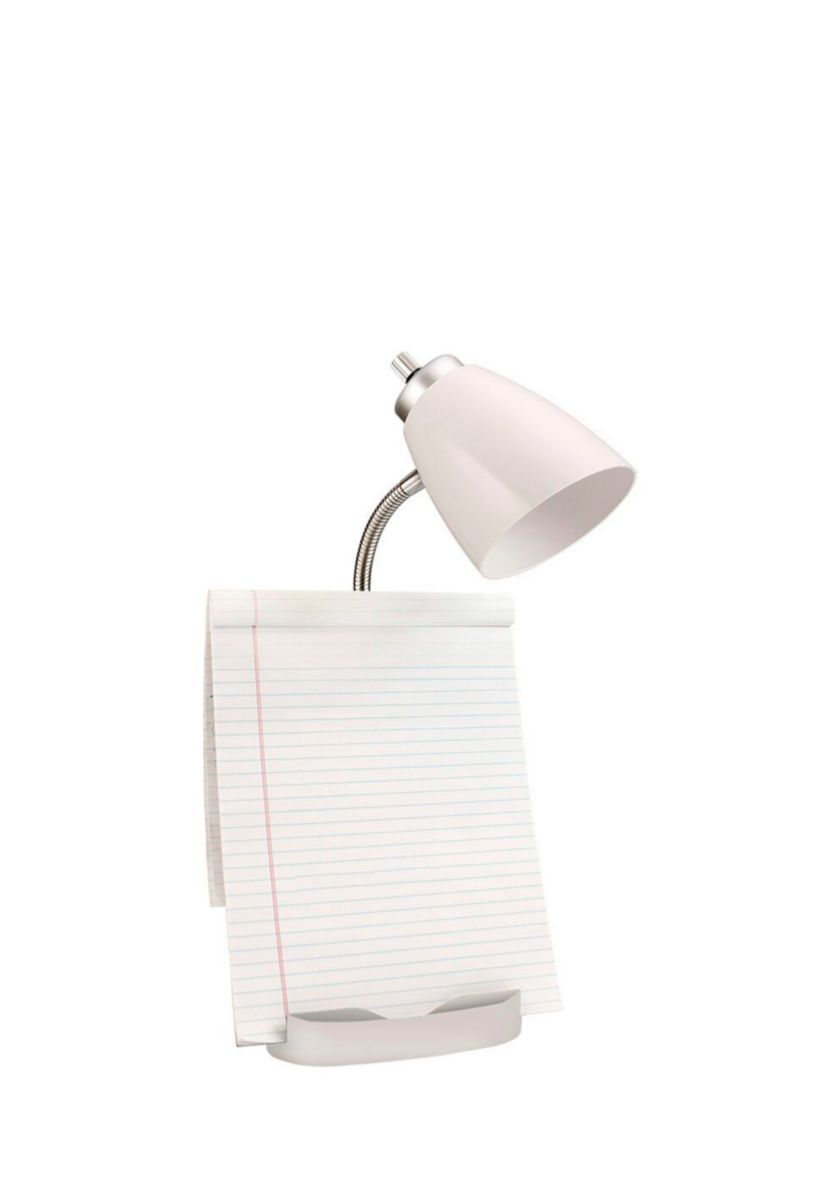 Gooseneck Organizer Desk Lamp with Holder and USB Port