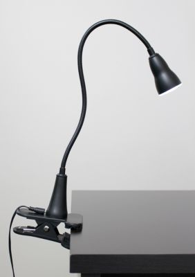 Gooseneck Black Clip Desk Lamp