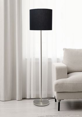 Brushed Nickel Drum Shade Floor Lamp