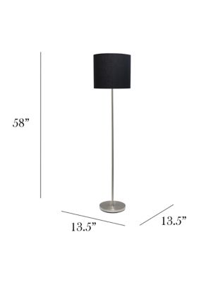 Brushed Nickel Drum Shade Floor Lamp