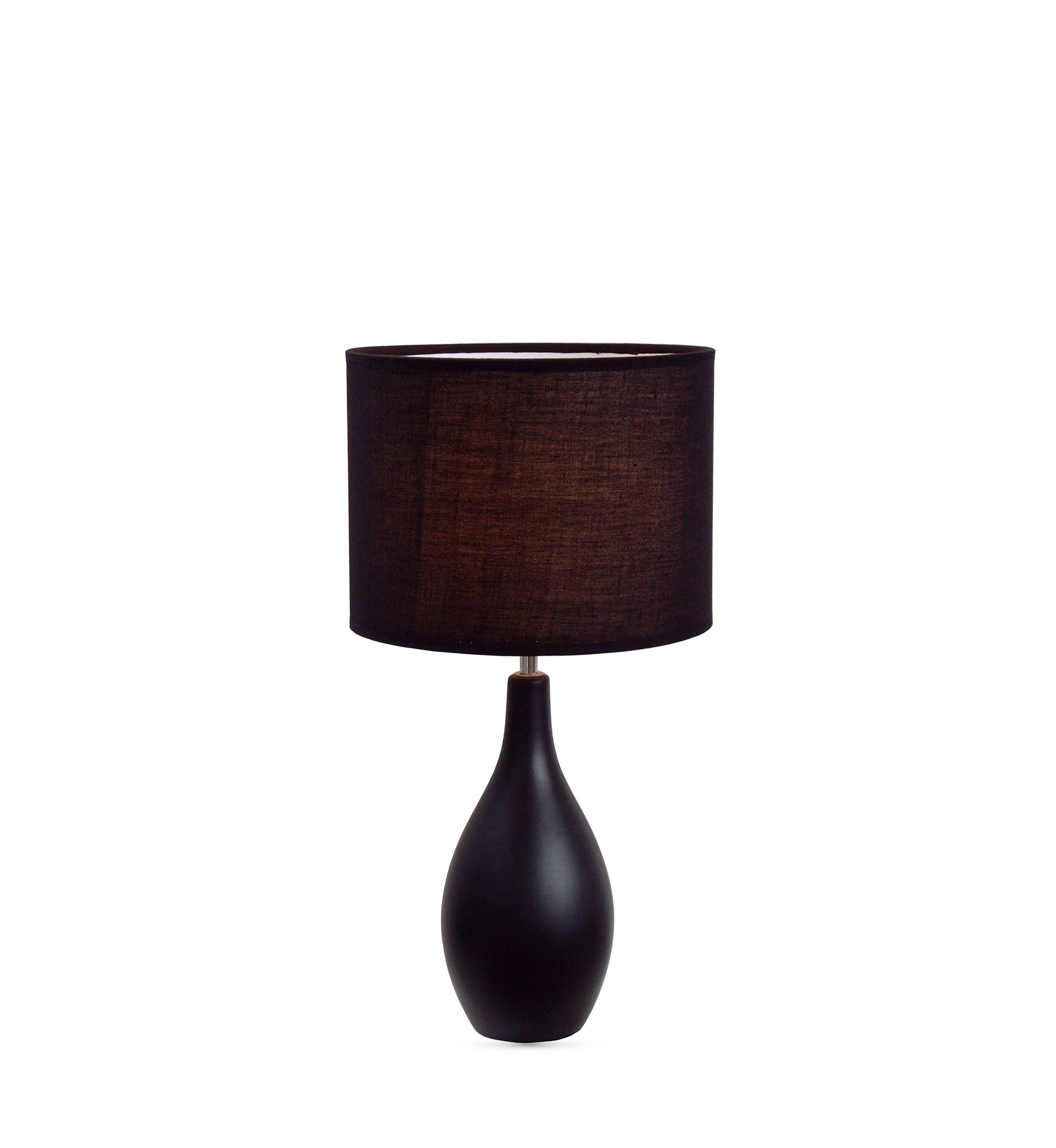 Oval Bowling Pin Base Ceramic Table Lamp