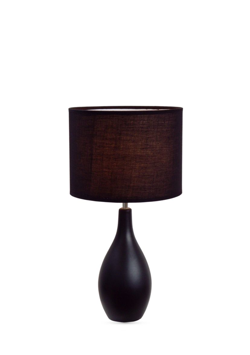 Oval Bowling Pin Base Ceramic Table Lamp