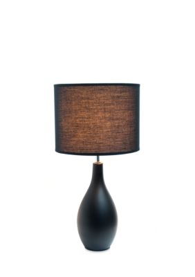 Oval Bowling Pin Base Ceramic Table Lamp