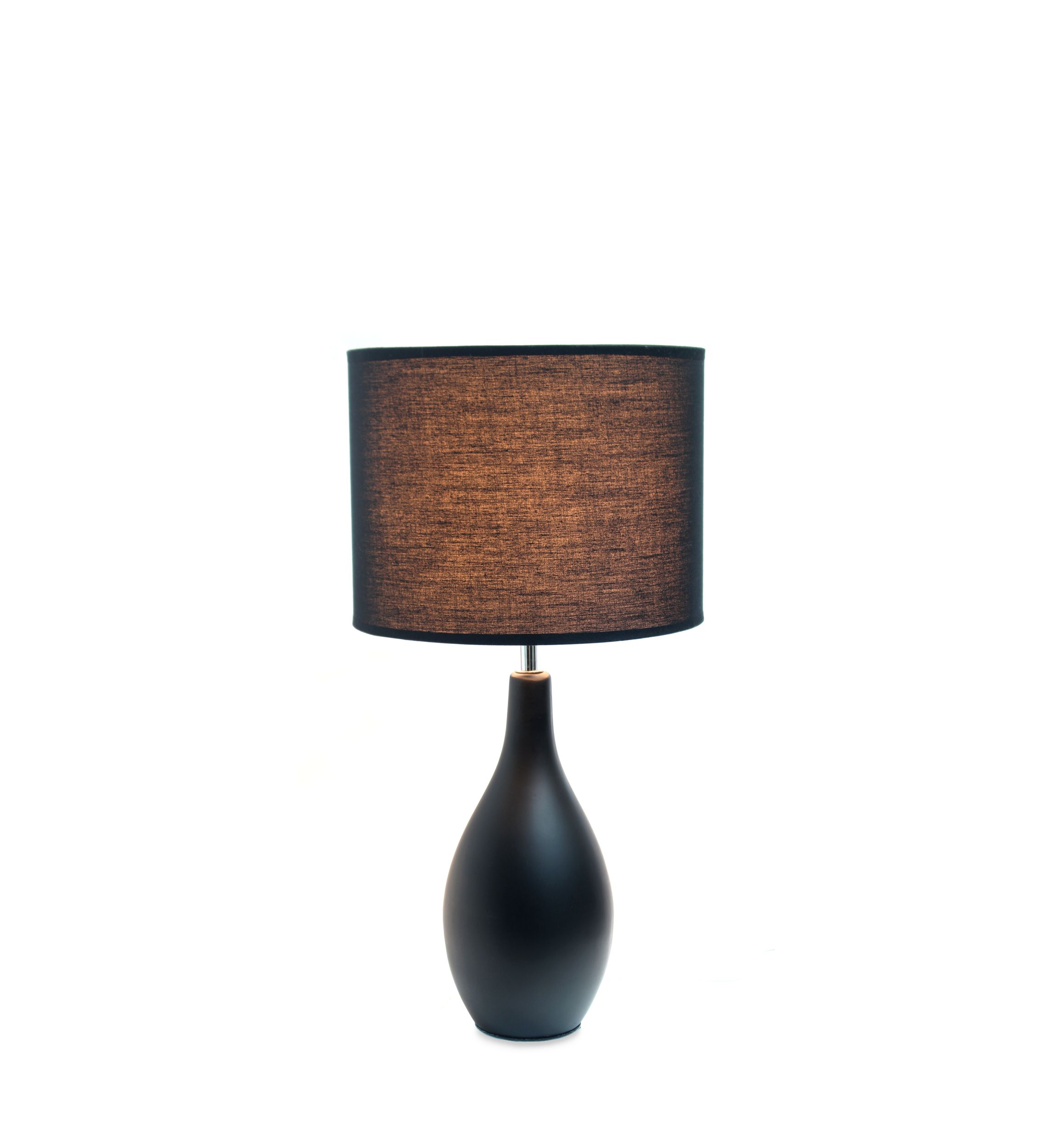 Oval Bowling Pin Base Ceramic Table Lamp