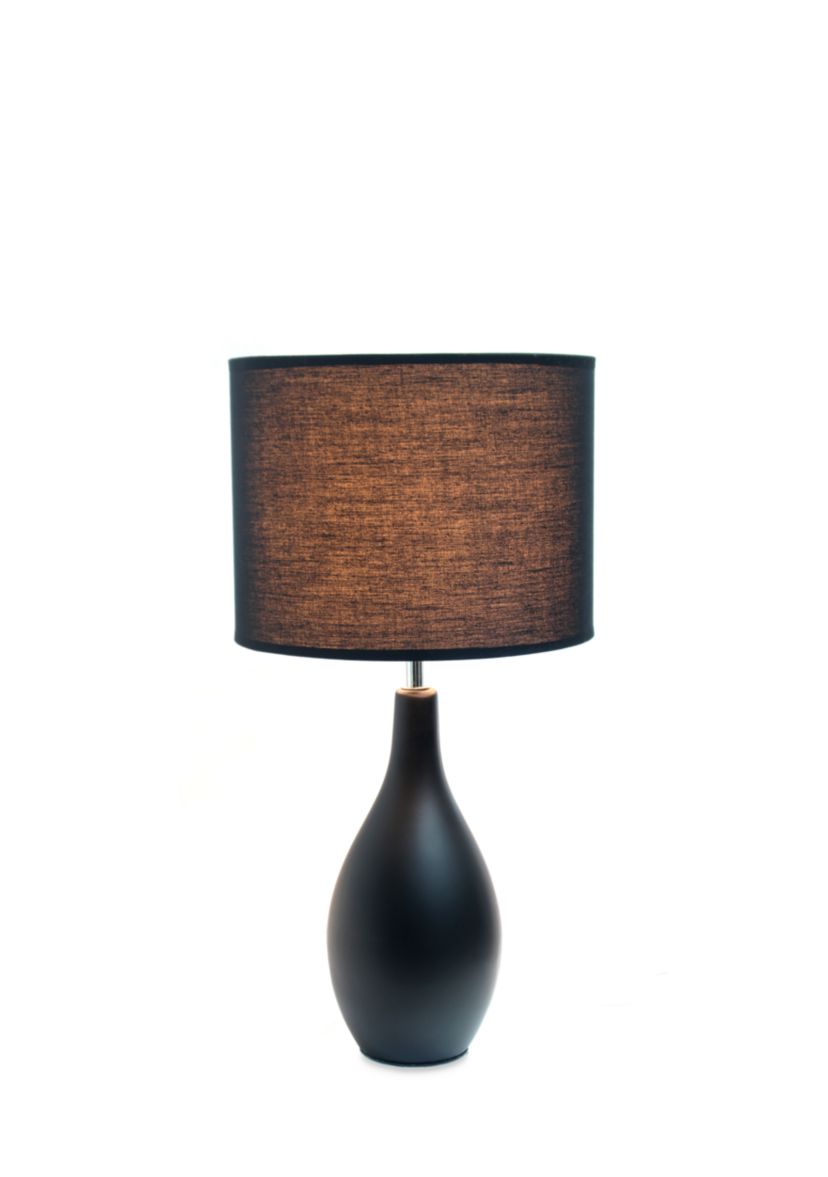 Oval Bowling Pin Base Ceramic Table Lamp