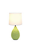 Textured Stucco Ceramic Oval Table Lamp