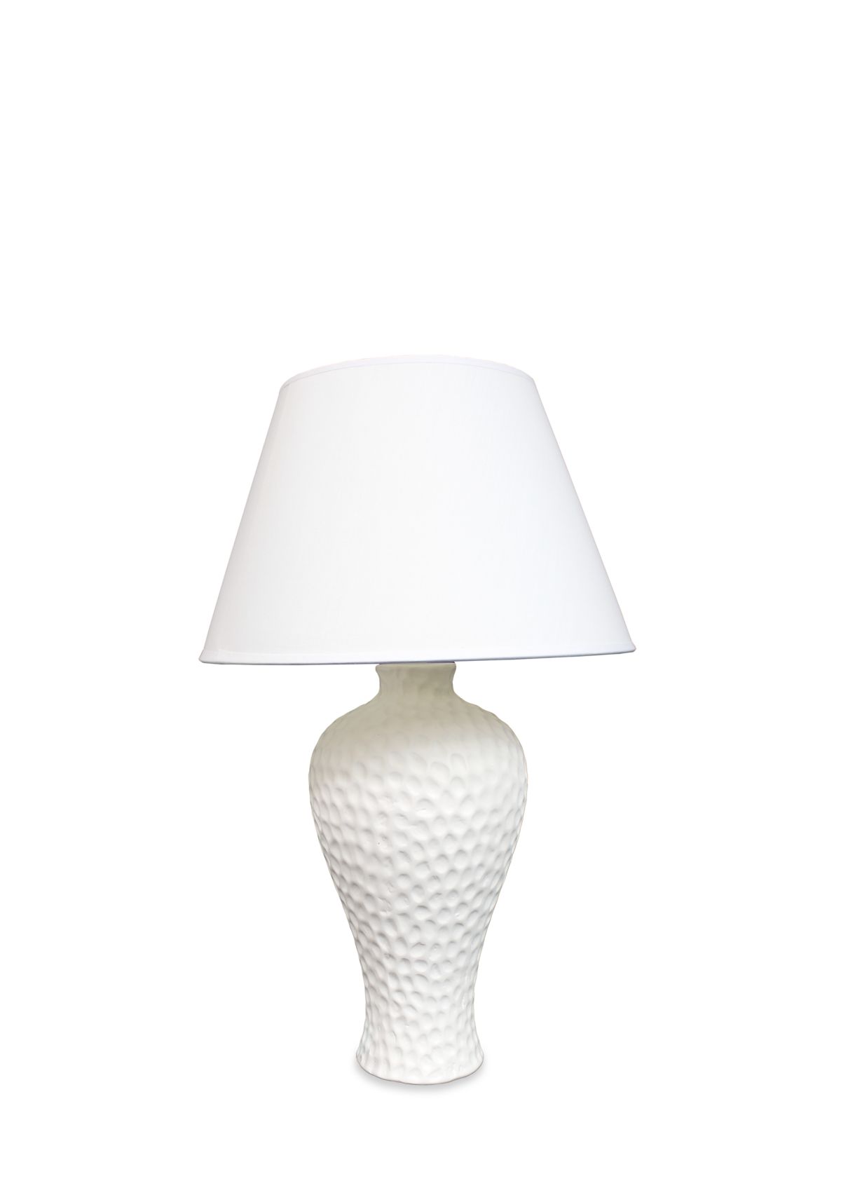 Textured Stucco Curvy Ceramic Table Lamp