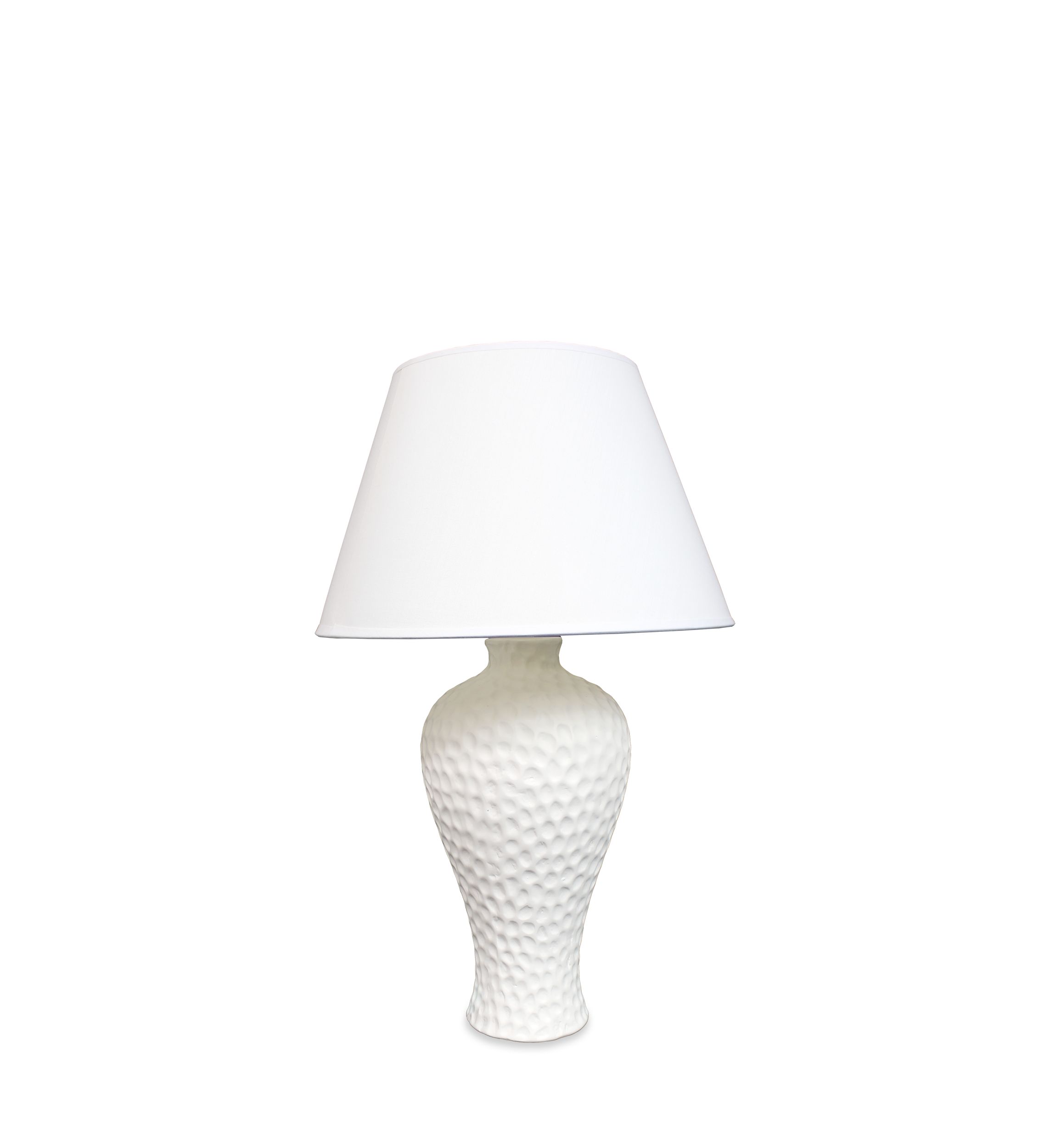 Textured Stucco Curvy Ceramic Table Lamp