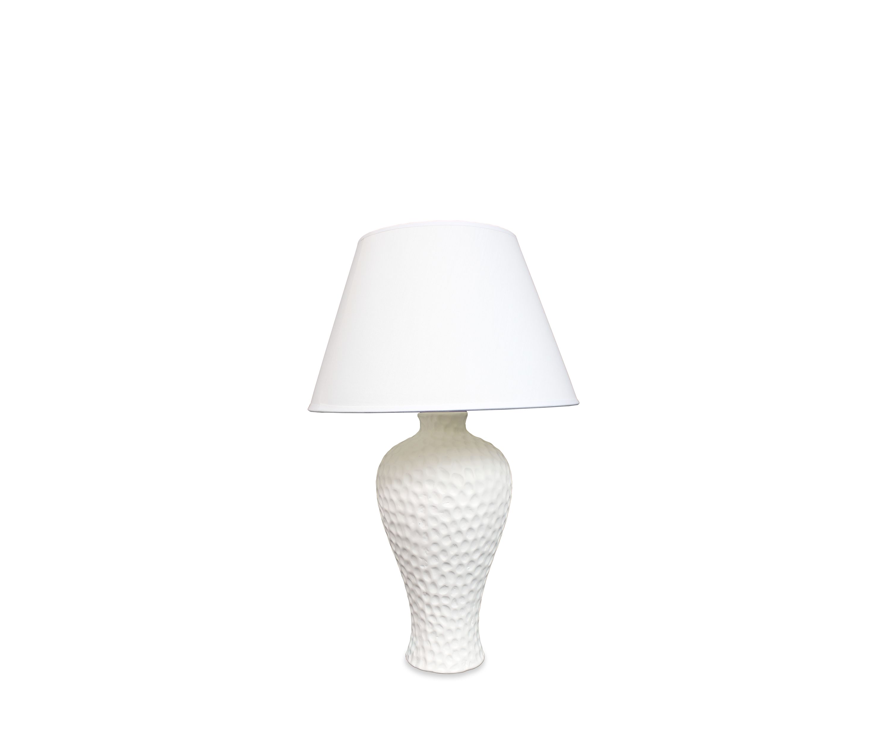 Textured Stucco Curvy Ceramic Table Lamp