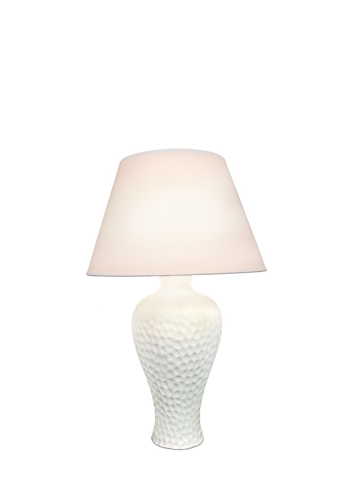Textured Stucco Curvy Ceramic Table Lamp