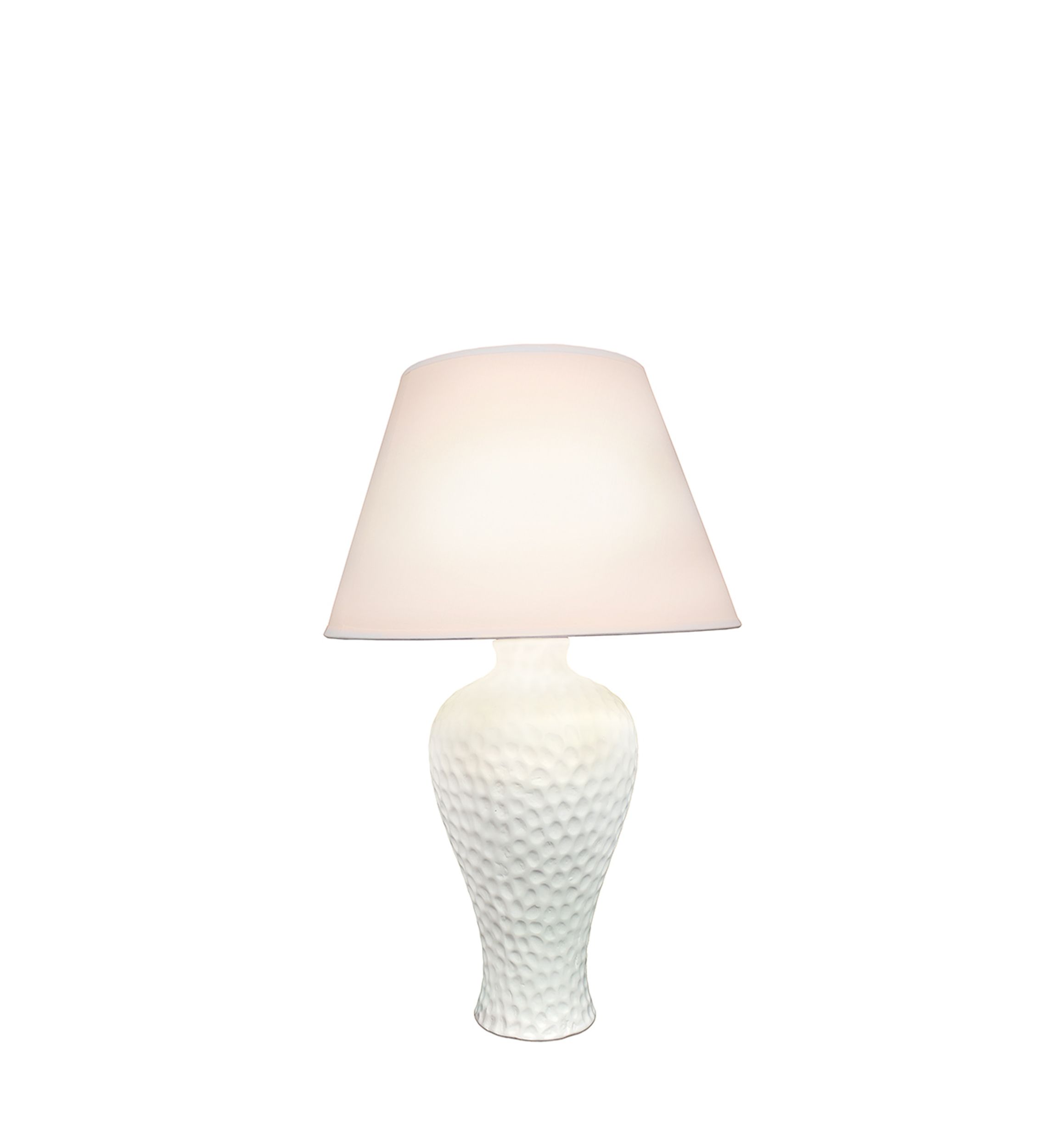 Textured Stucco Curvy Ceramic Table Lamp
