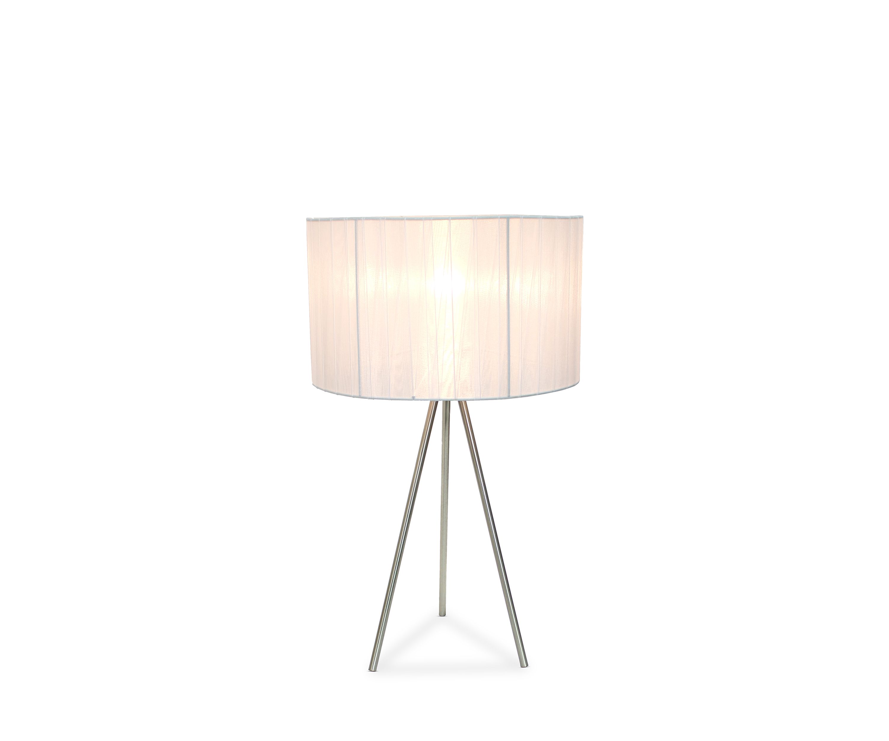 Brushed Nickel Tripod Table Lamp
