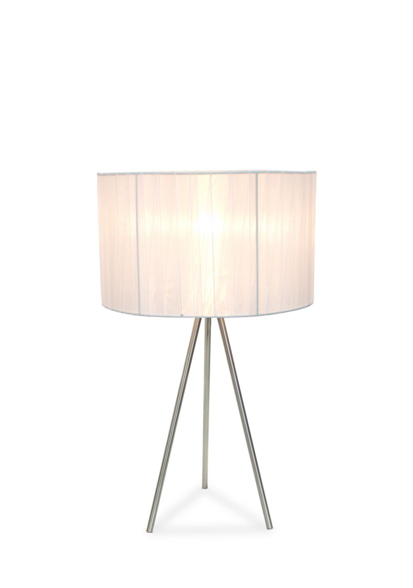 Brushed Nickel Tripod Table Lamp
