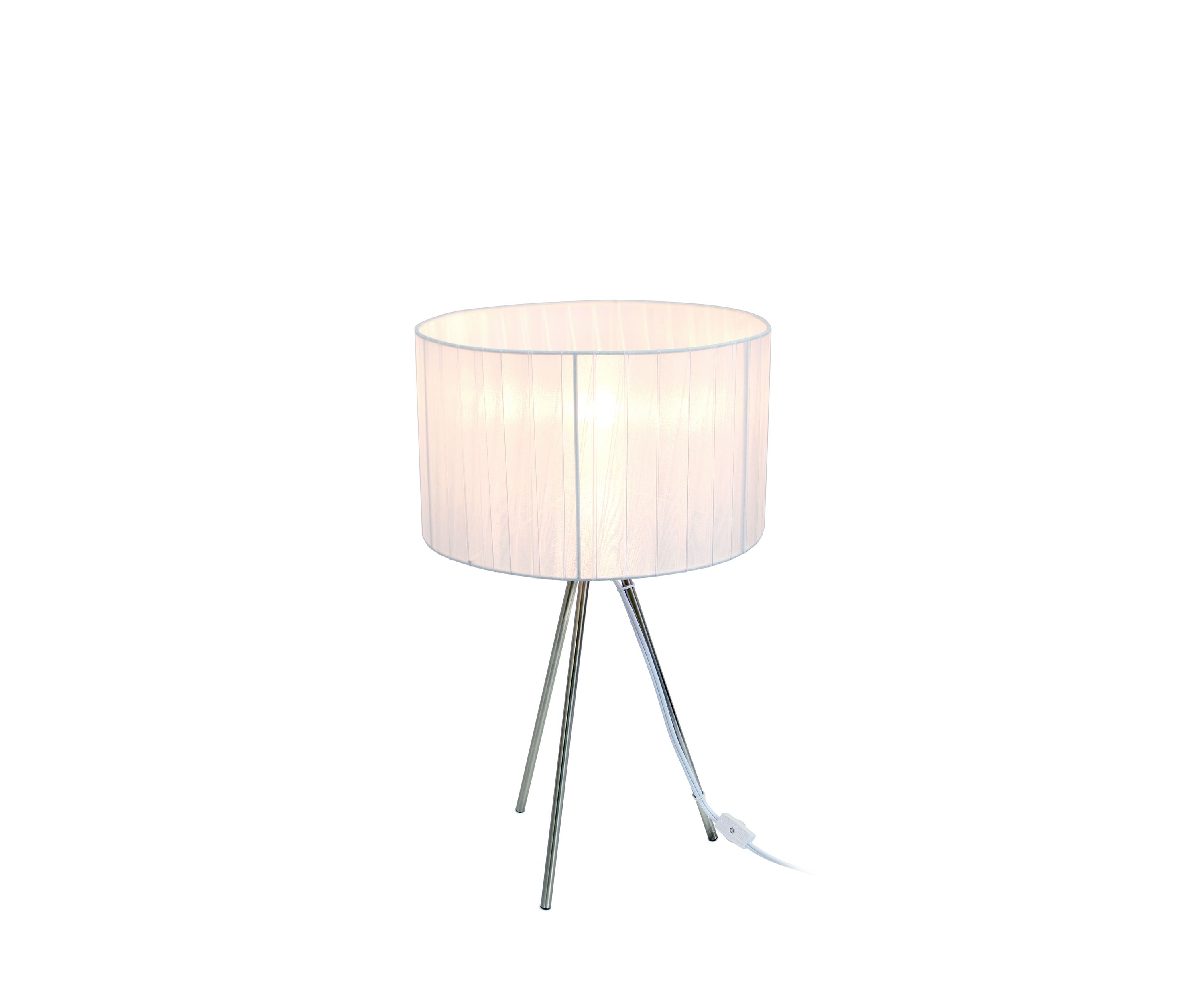Brushed Nickel Tripod Table Lamp
