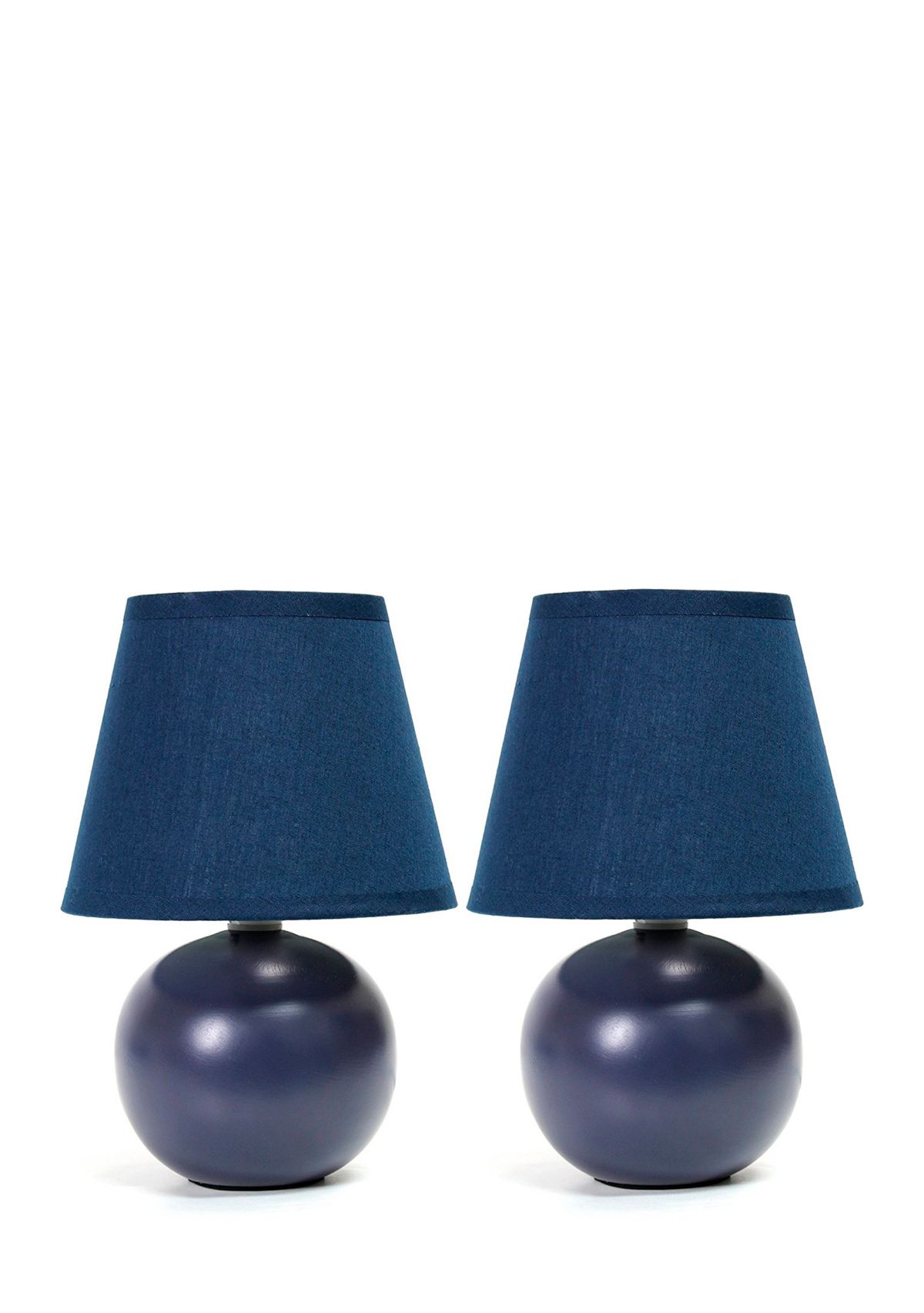 Mini Ceramic Globe Table Lamp - Set Of 2