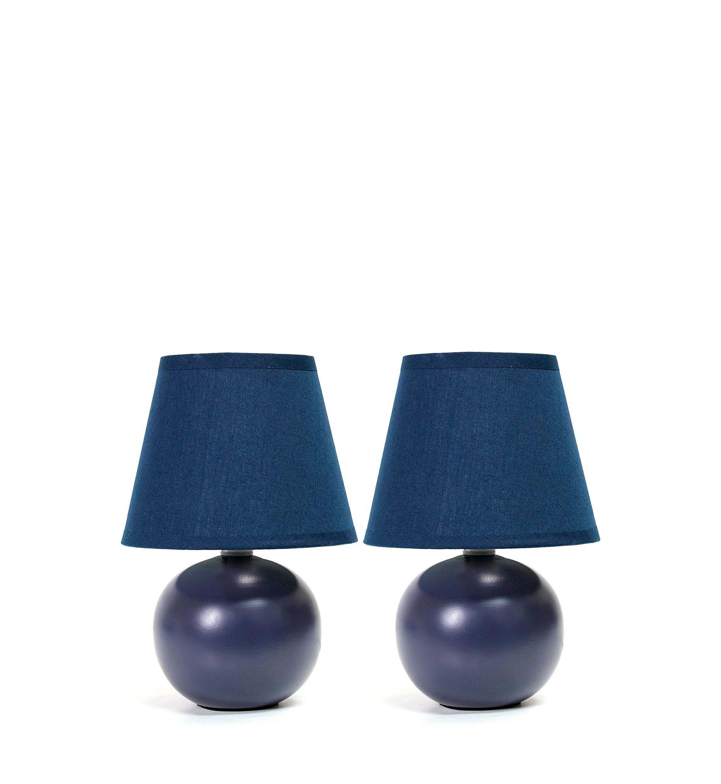 Mini Ceramic Globe Table Lamp - Set Of 2