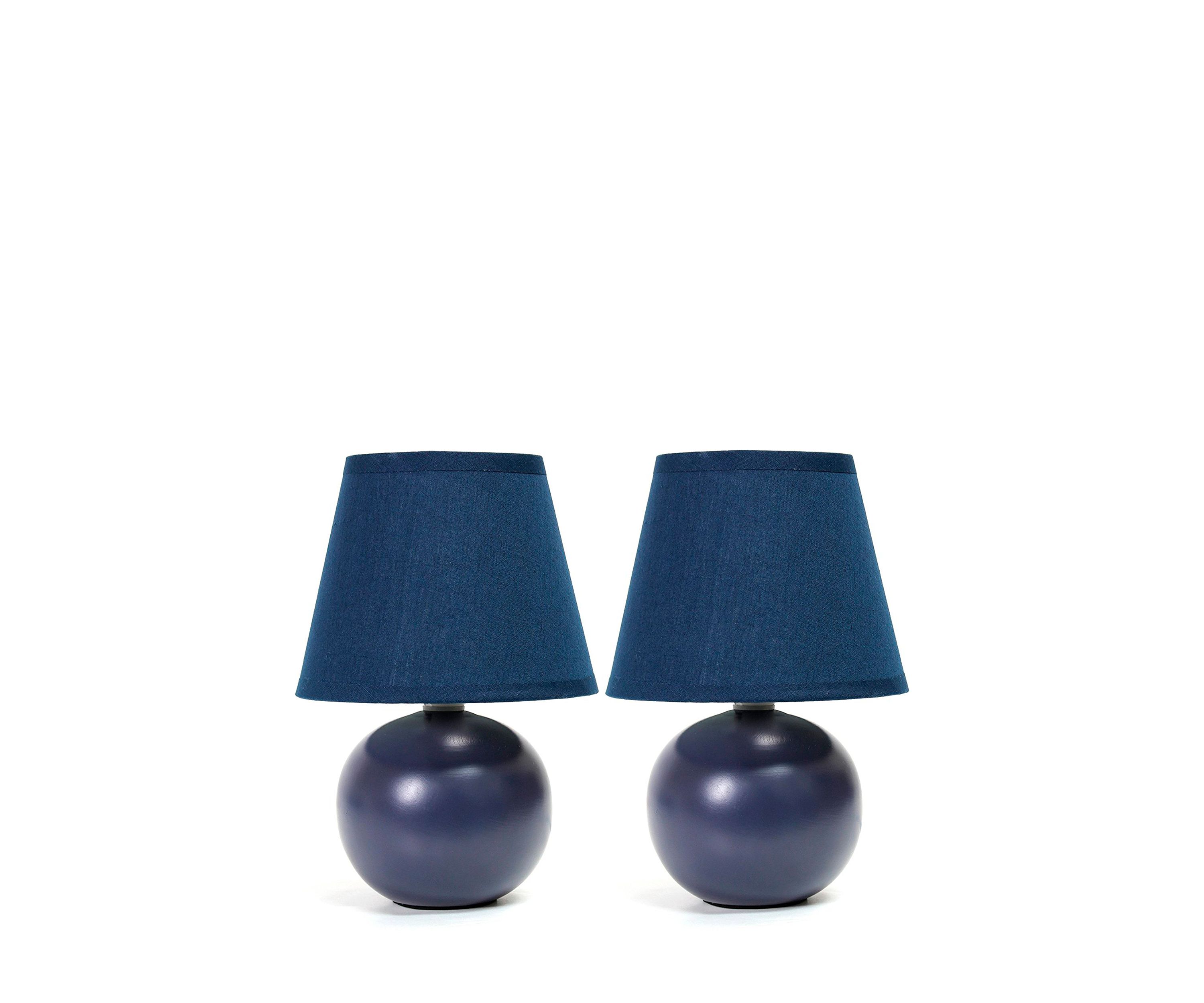Mini Ceramic Globe Table Lamp - Set Of 2