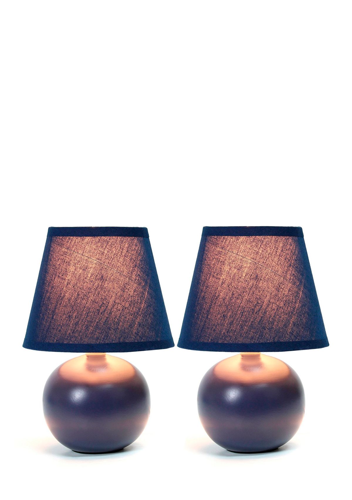Mini Ceramic Globe Table Lamp - Set Of 2