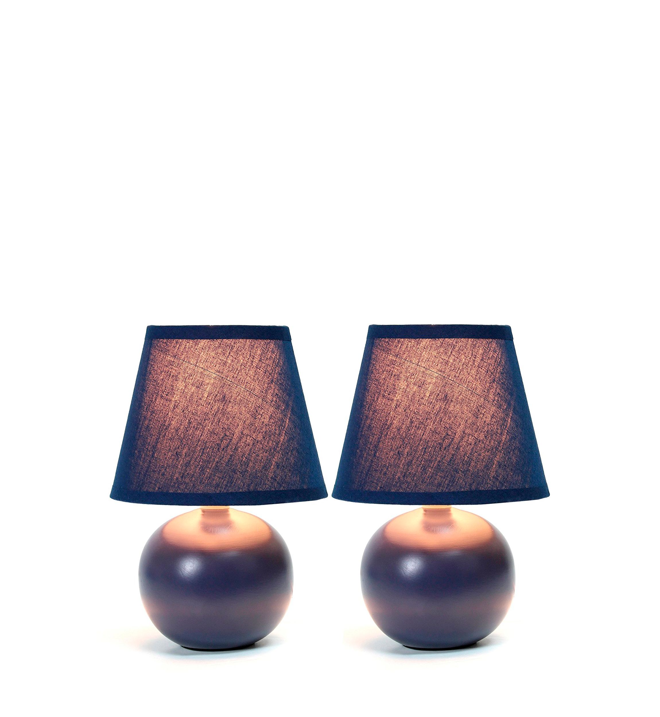 Mini Ceramic Globe Table Lamp - Set Of 2