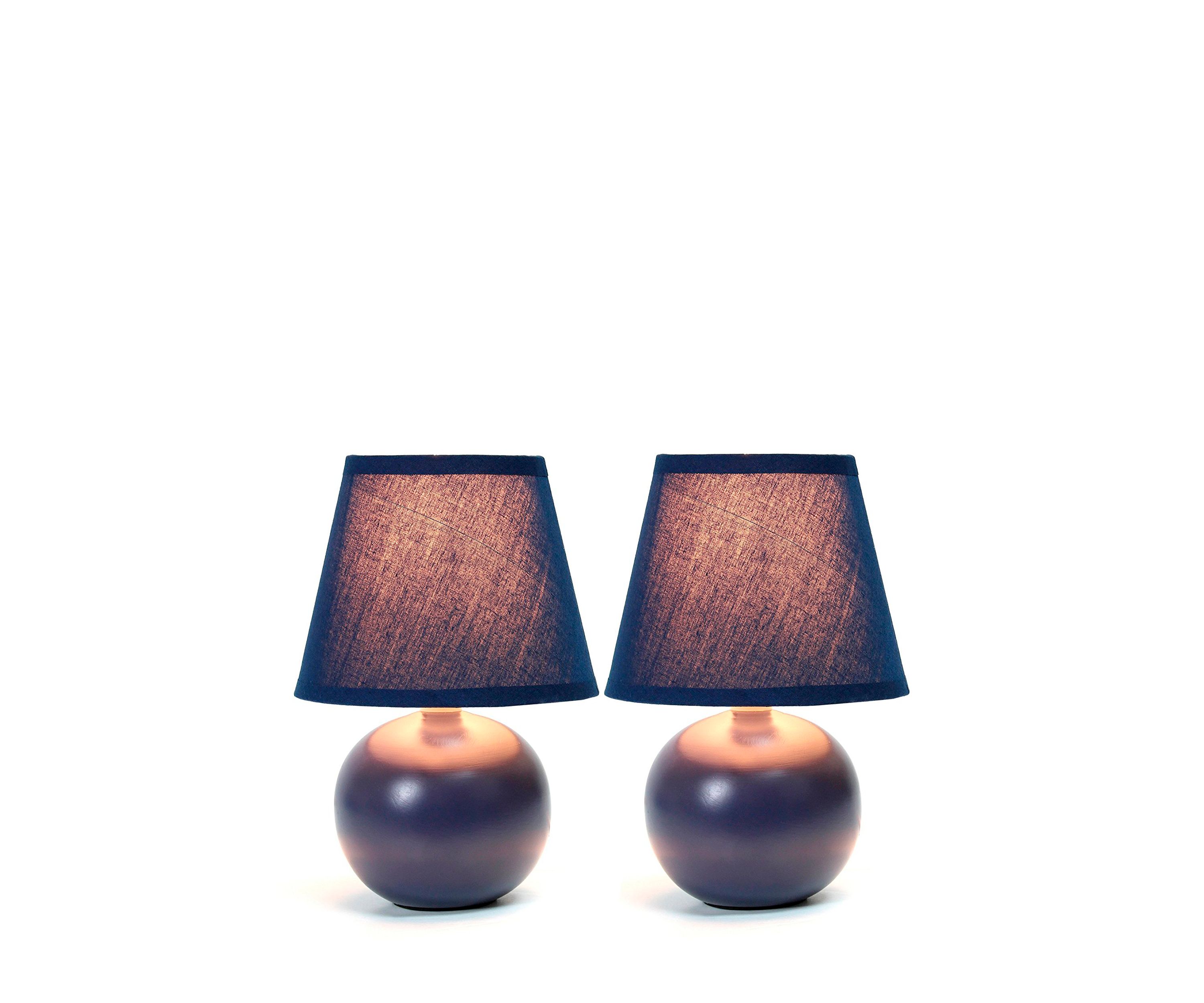 Mini Ceramic Globe Table Lamp - Set Of 2