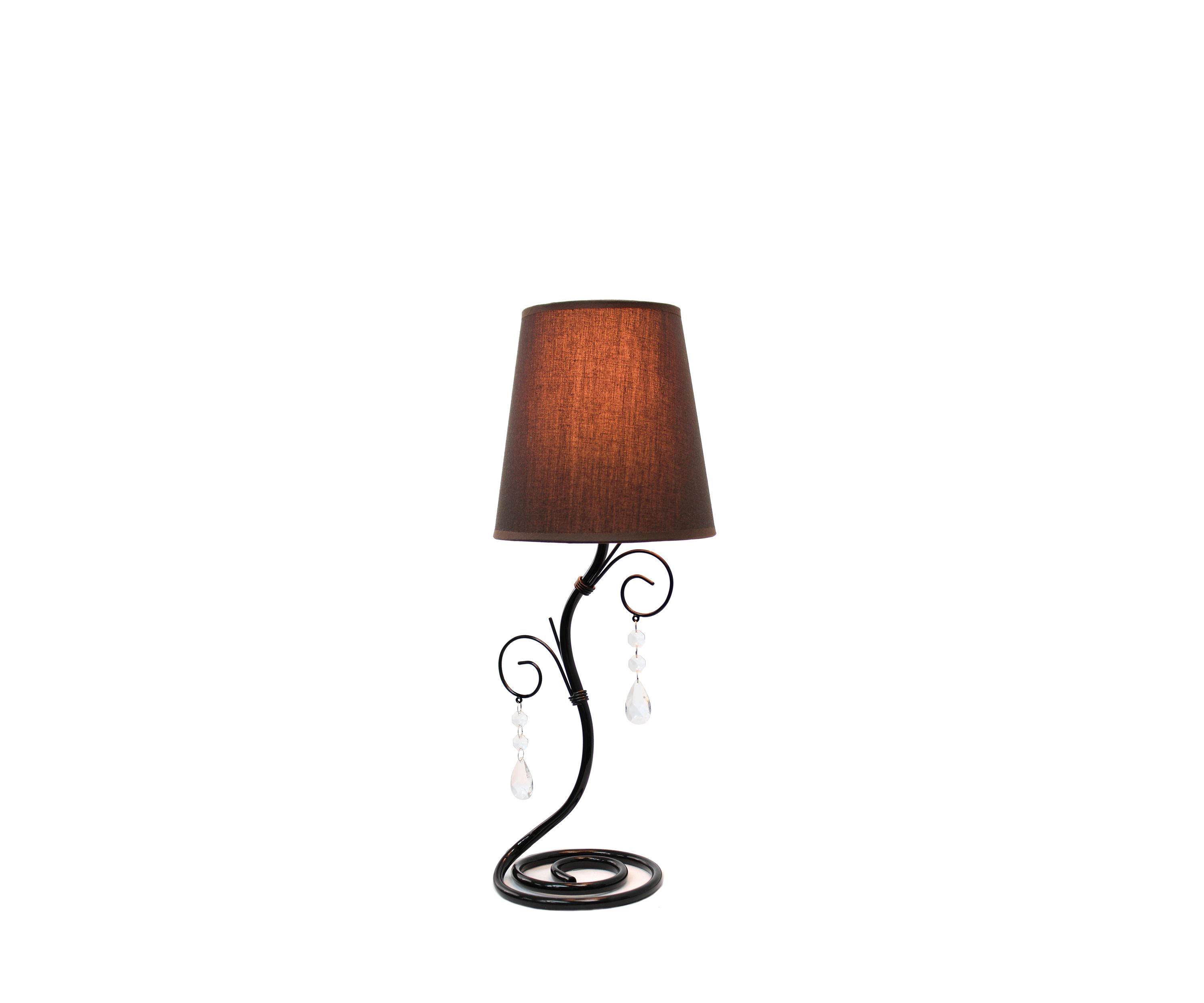 Twisted Vine Table Lamp With Hanging Beads