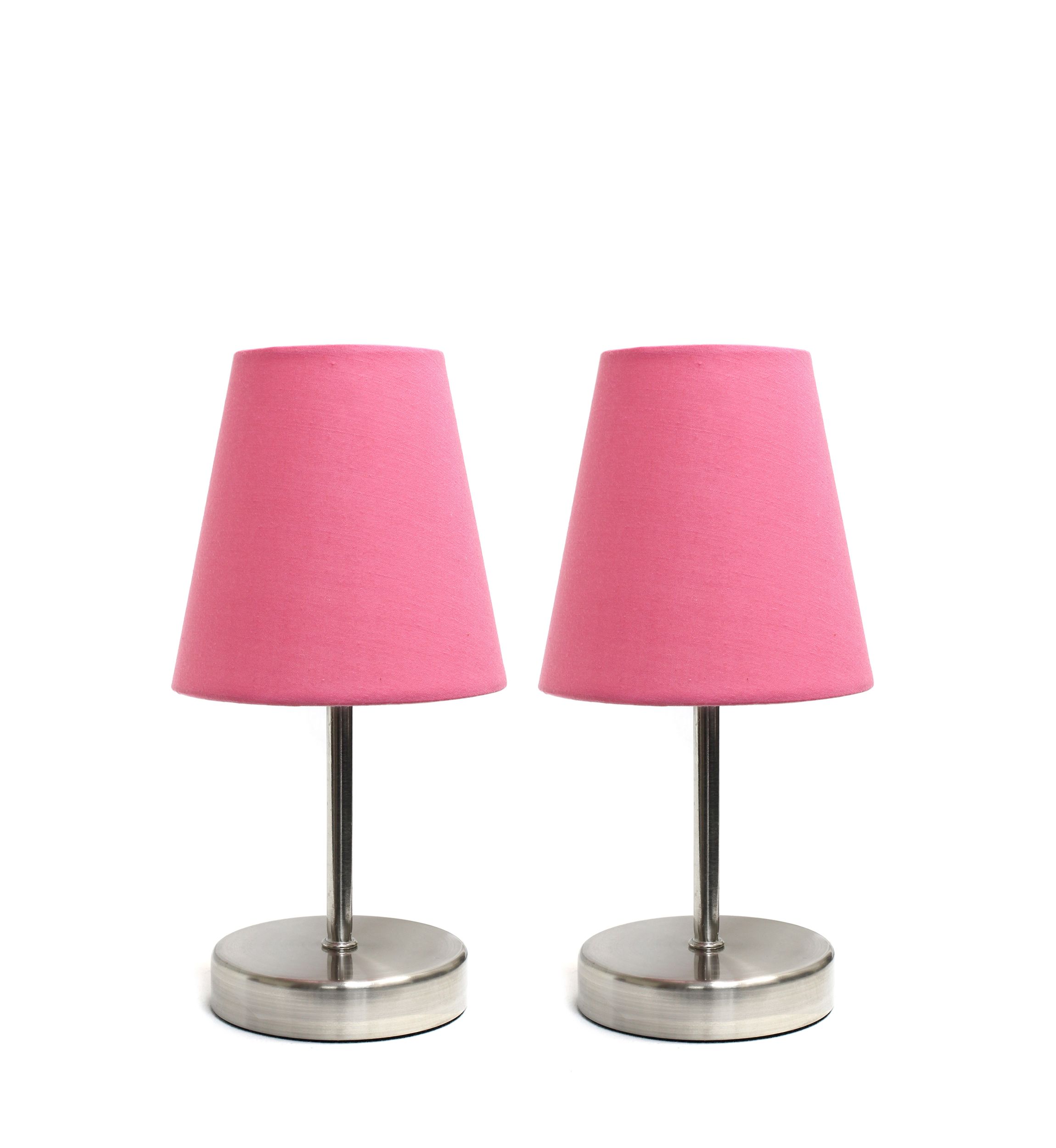 Mini Basic Table Lamp with Fabric Shade - Set Of 2