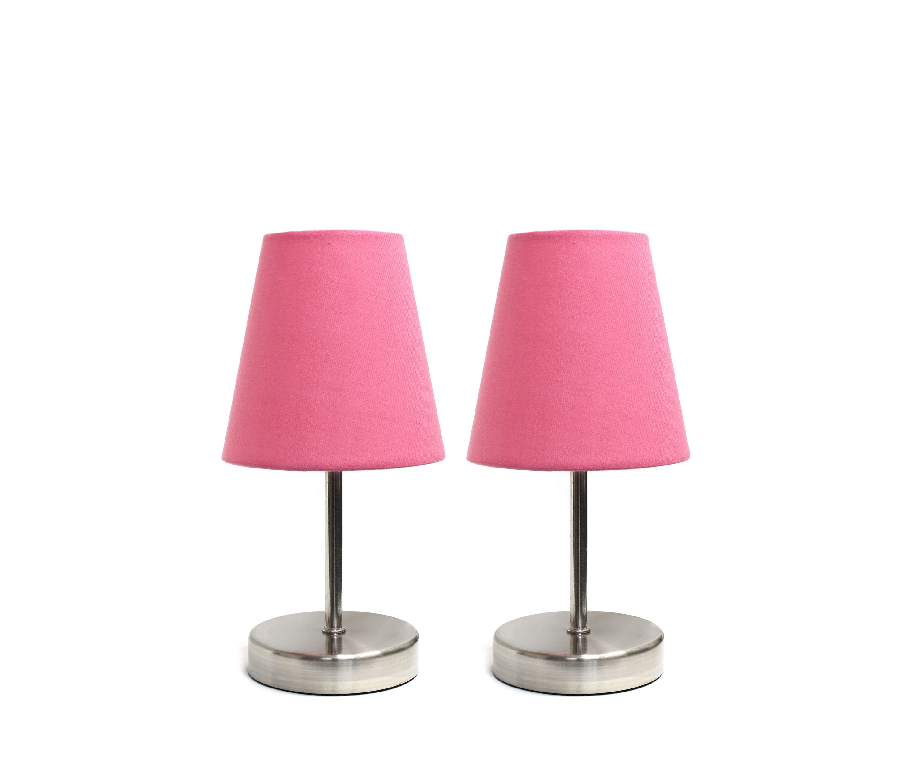 Mini Basic Table Lamp with Fabric Shade - Set Of 2
