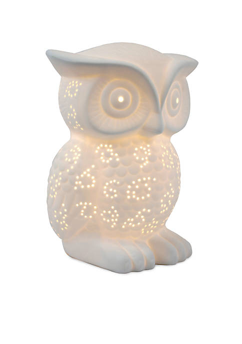 All the Rages Porcelain Wise Owl Table Lamp