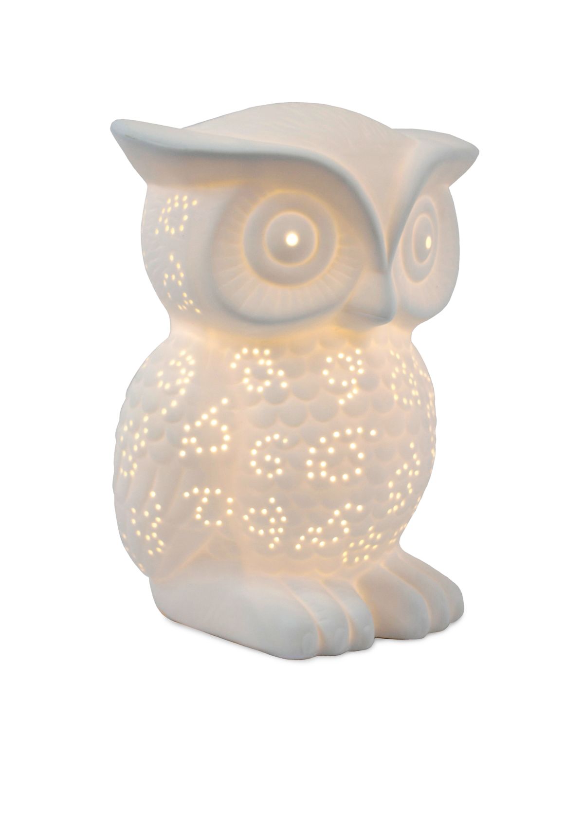 Porcelain Wise Owl Table Lamp