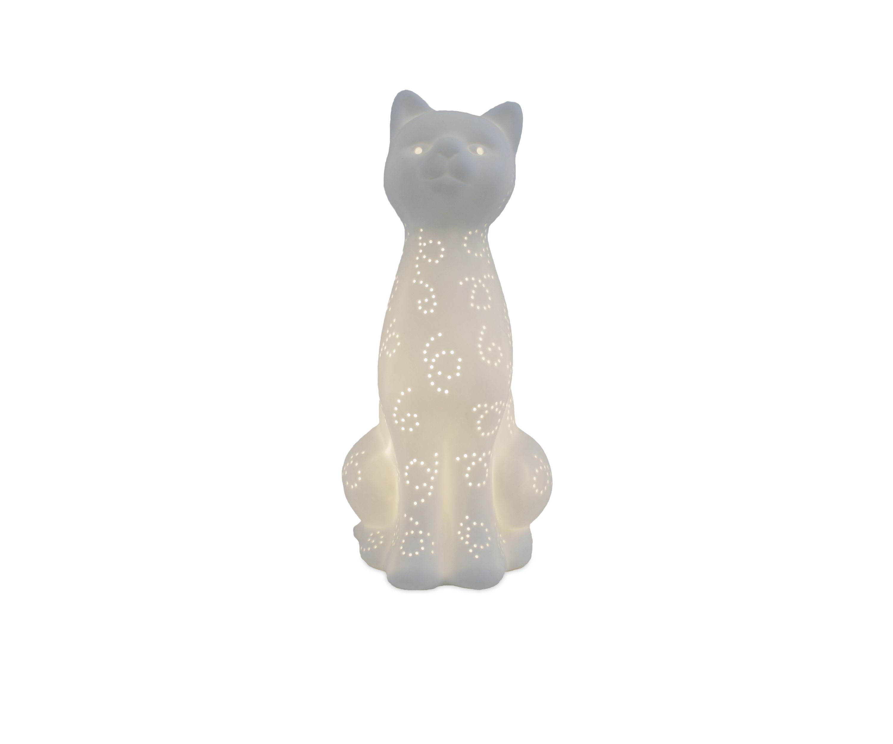 Porcelain Kitty Cat Table Lamp