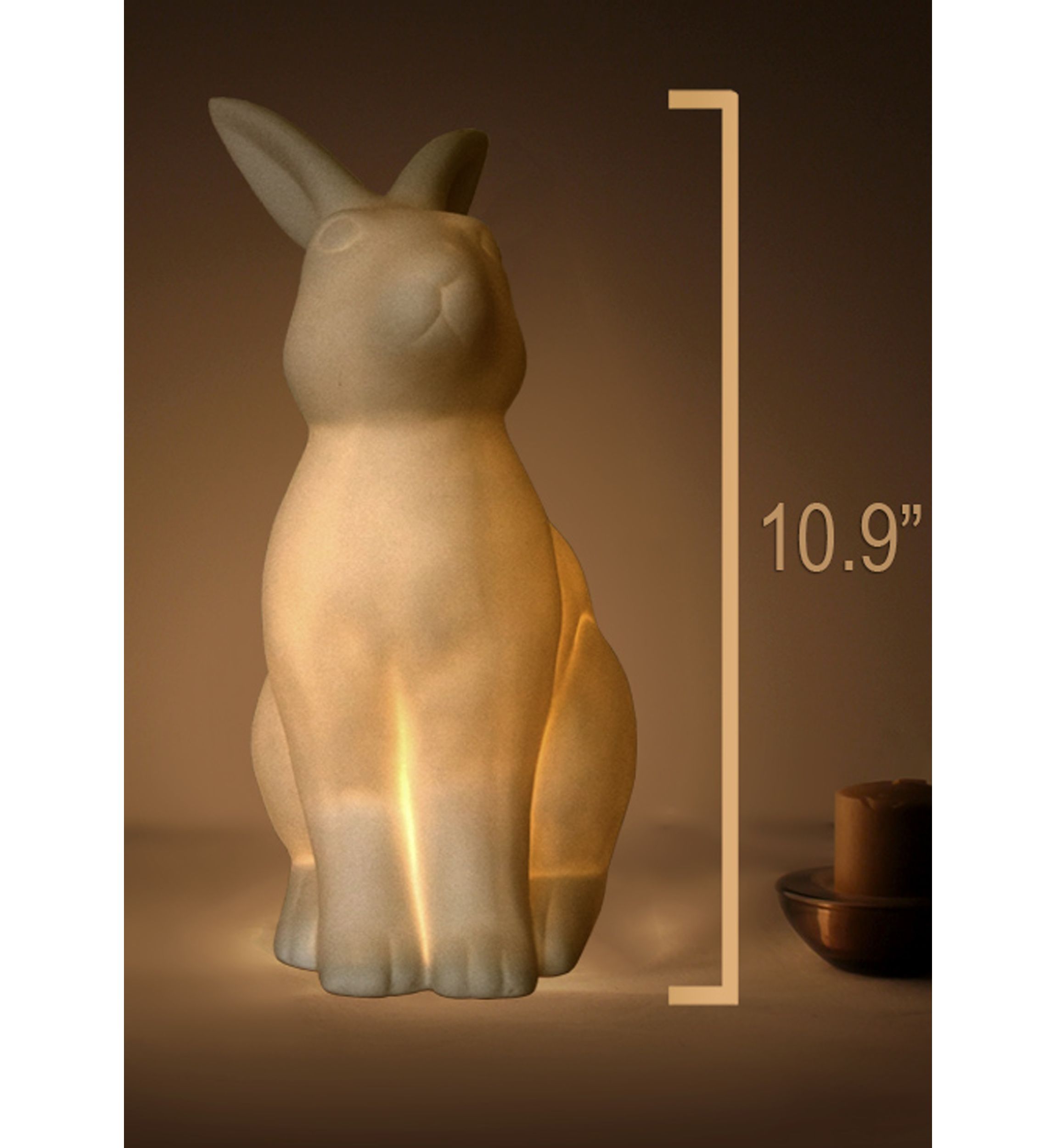 Porcelain Bunny Rabbit Table Lamp