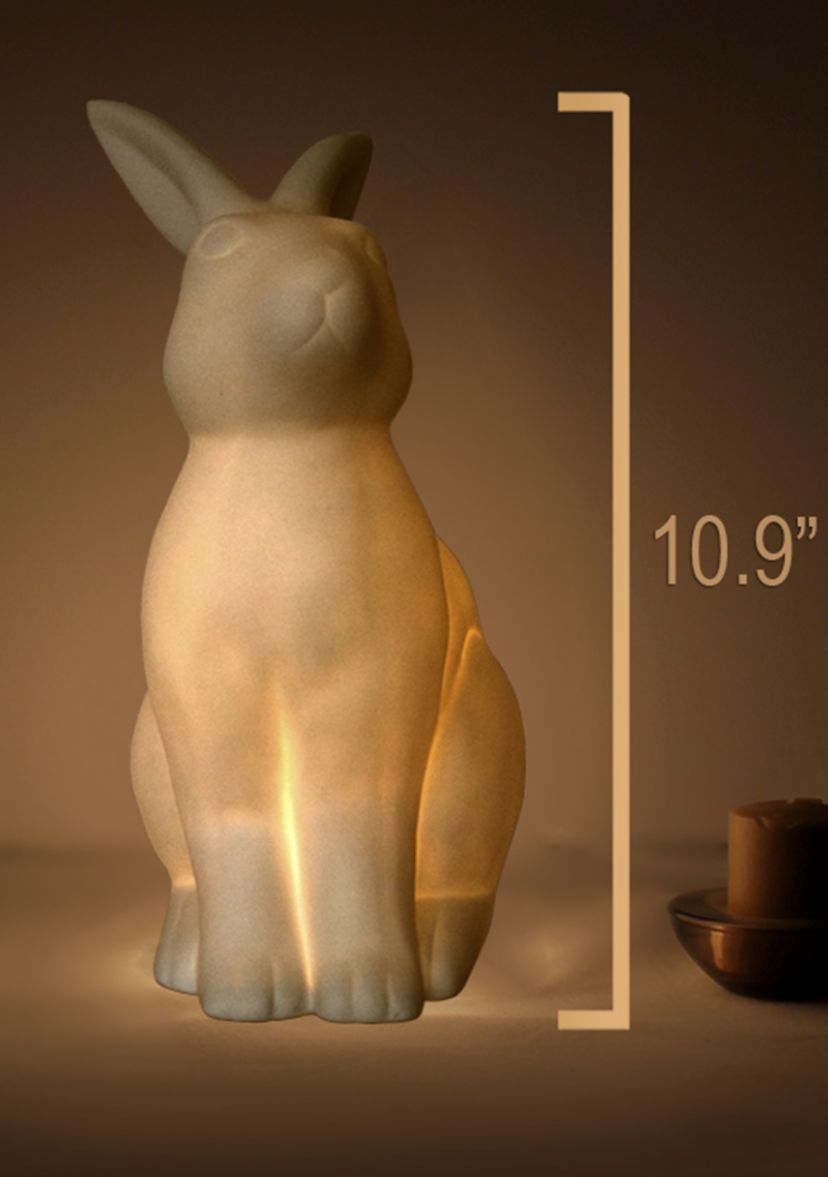 Porcelain Bunny Rabbit Table Lamp