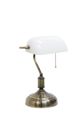 Simple Designs Executive Banker S Desk Lamp With Glass Shade Belk
