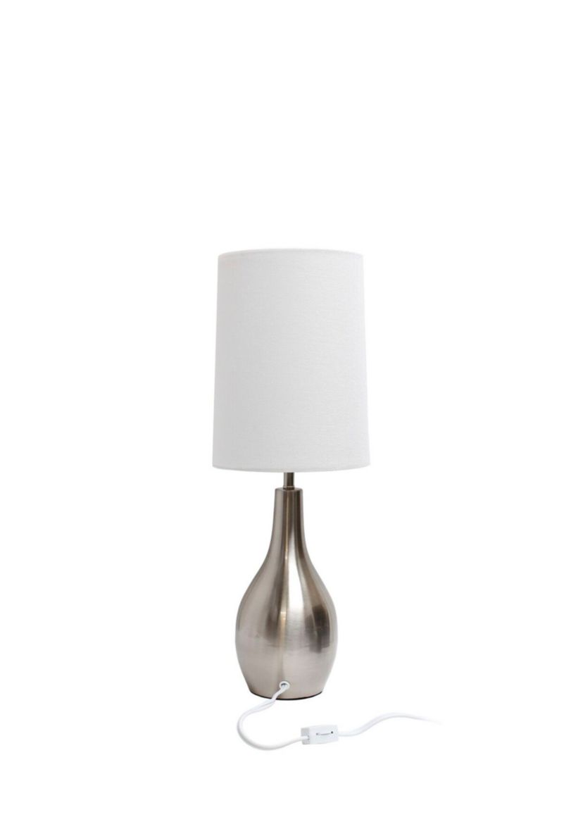 Brushed Nickel Tear Drop Table Lamp