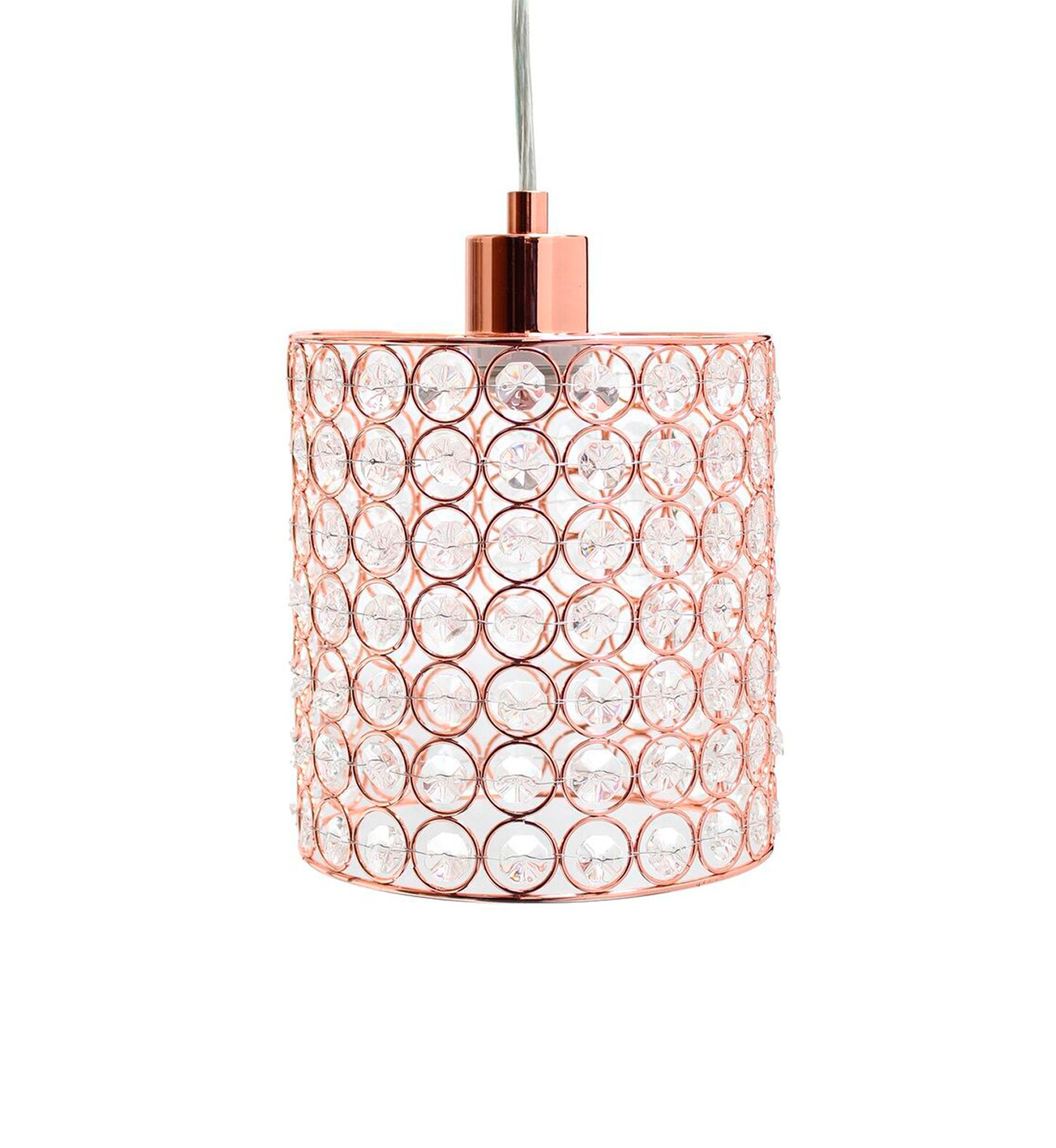 1 Light Rose Gold Ellipse Cylinder Pendant