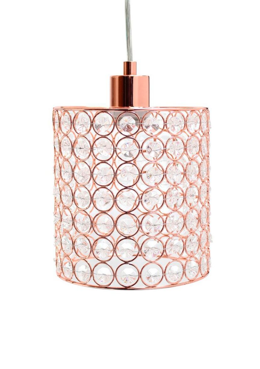 1 Light Rose Gold Ellipse Cylinder Pendant