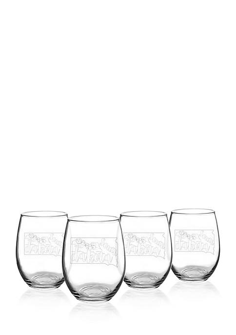 Cathy's Concepts My State Stemless Wine Glasses