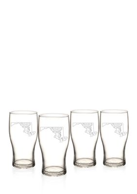 lenox tuscany classics script monogram wheat beer glass set of