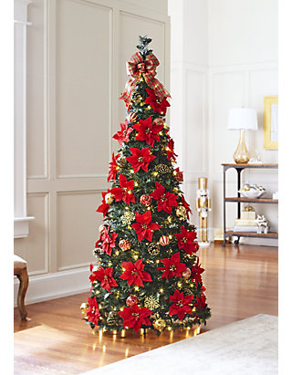Home Accents 6 Ft Pre Lit Pre Decorated Pop Up Tree Belk