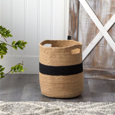 13.5-Inch Handmade Natural Cotton Basket Planter