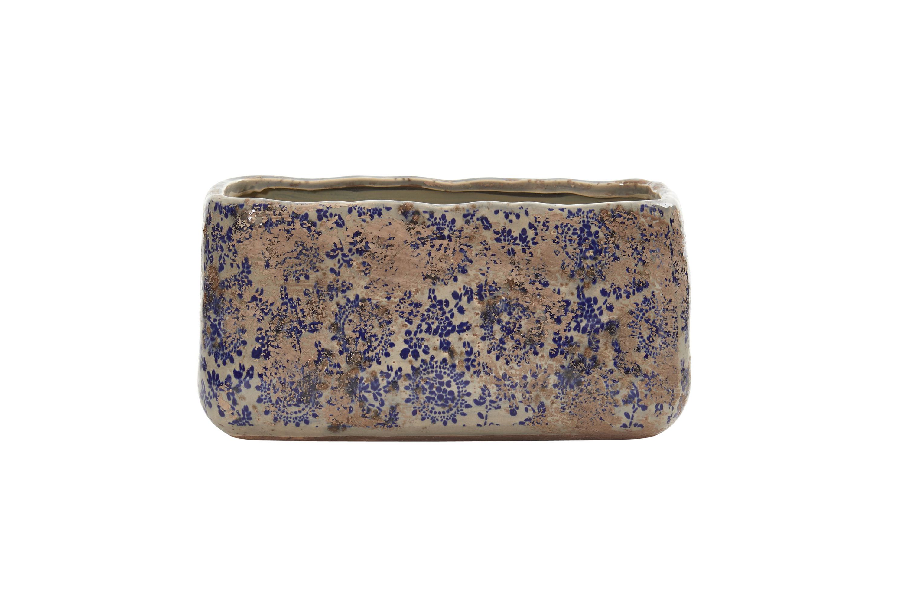 10-Inch Tuscan Ceramic Rectangle Planter