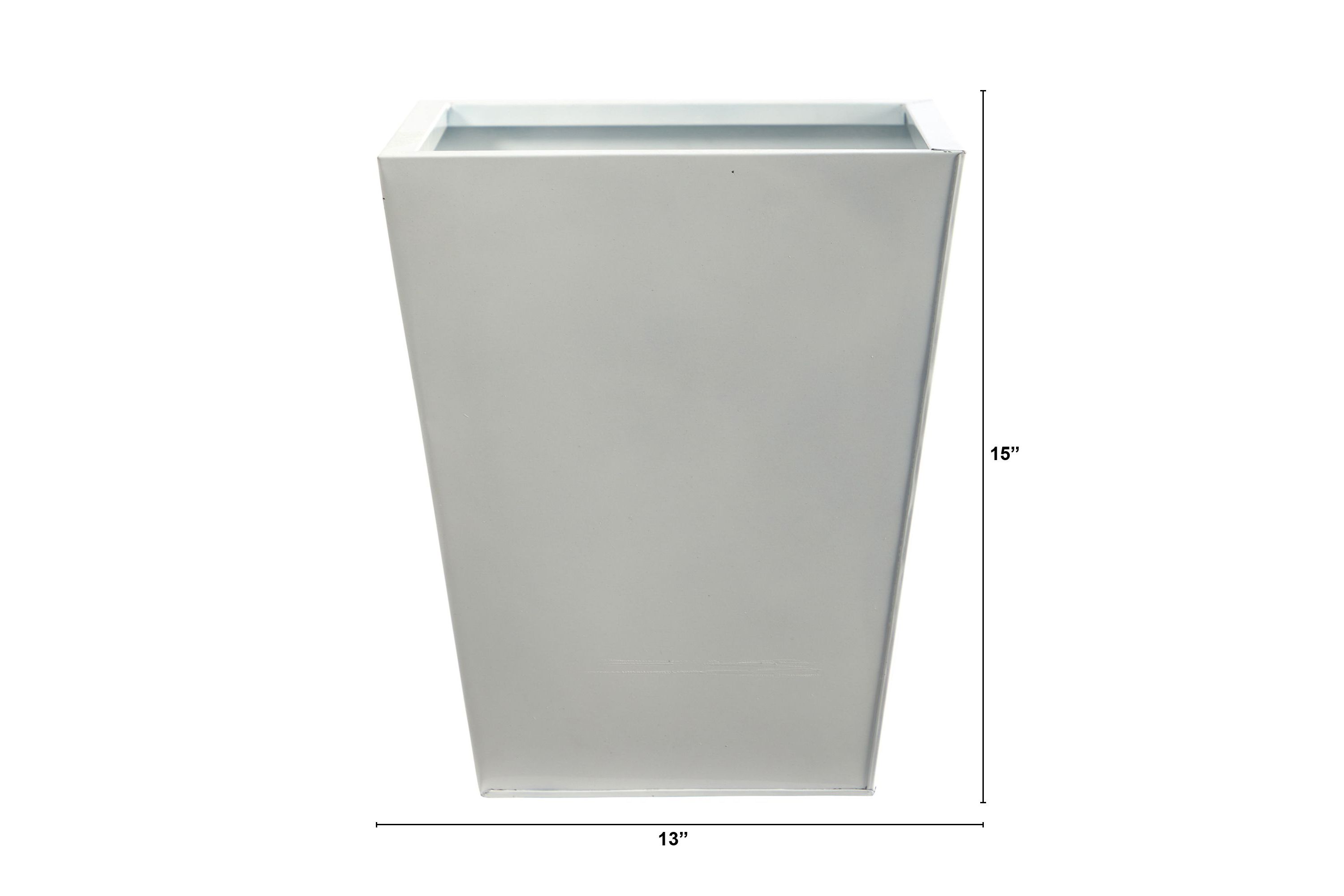 15-Inch Classic Square Metal Planter