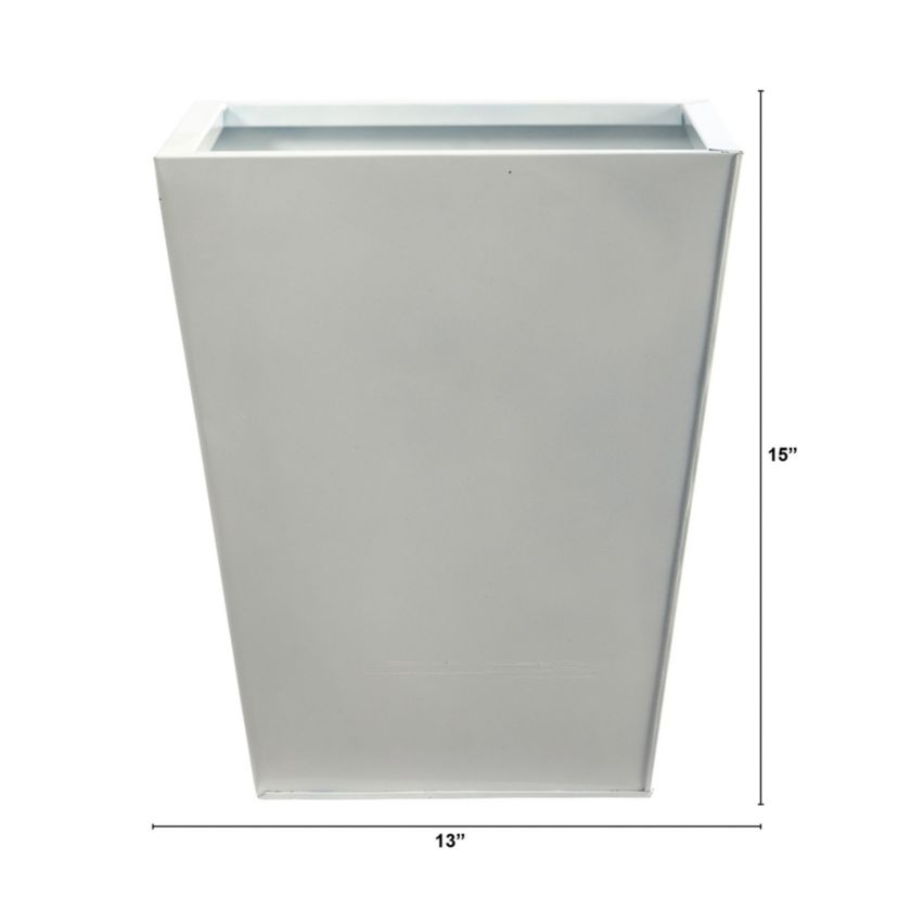 15-Inch Classic Square Metal Planter