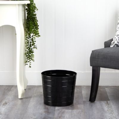 12-Inch Farmhouse Metal Ribbed Planter