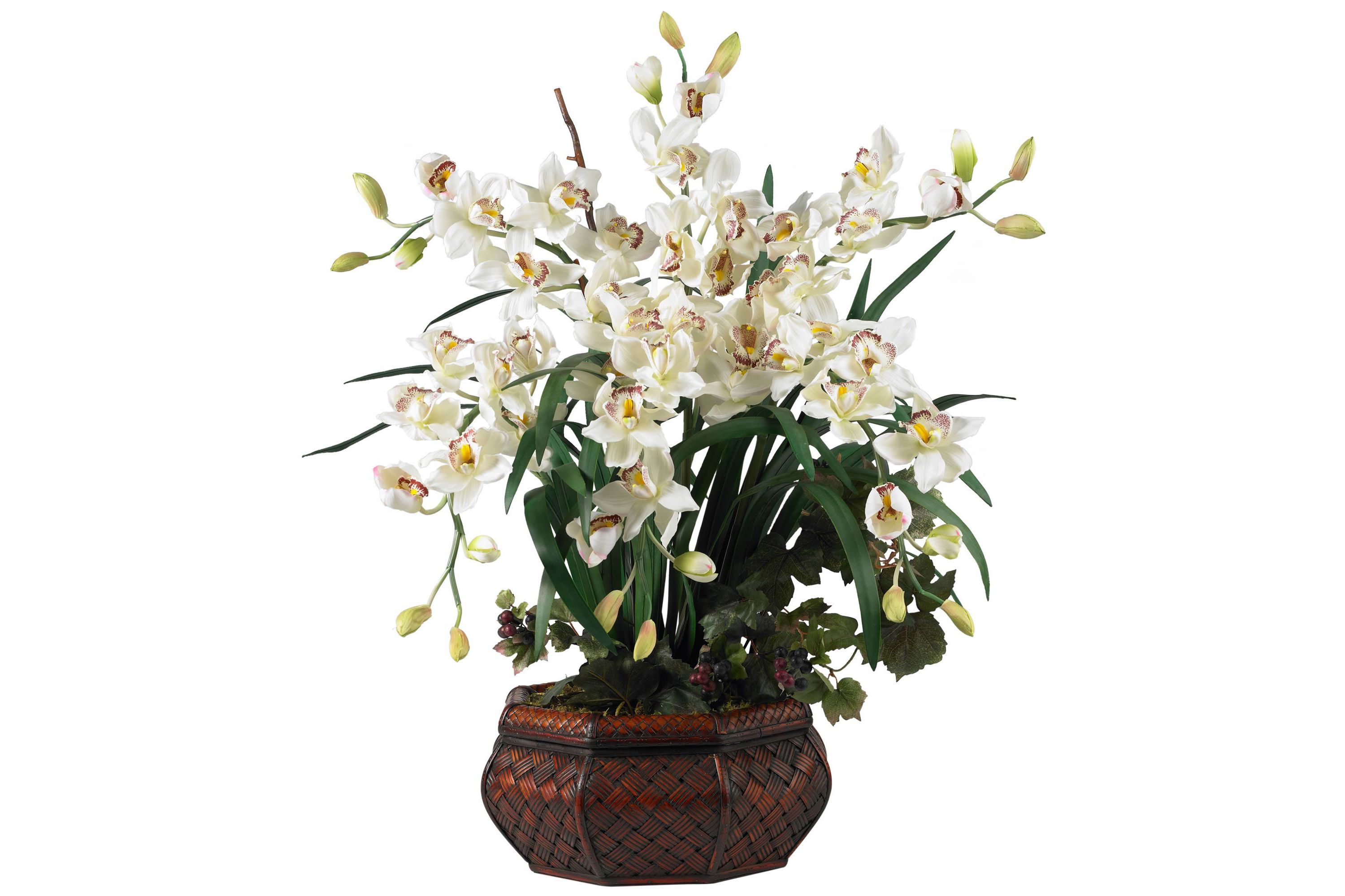 Large Cymbidium Silk Flower Arrangement